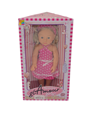 صورة بامبولينا - دمية فتاة مع فستان وردي 40 سم - للاطفال من عمر